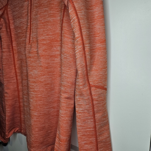 Under Armour Womens Active Comfort Orange Half Zip Mock Neck Thumb Hole Top S/M - Picture 8 of 9